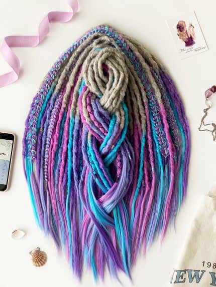 Textured Dreads – Purple Blue