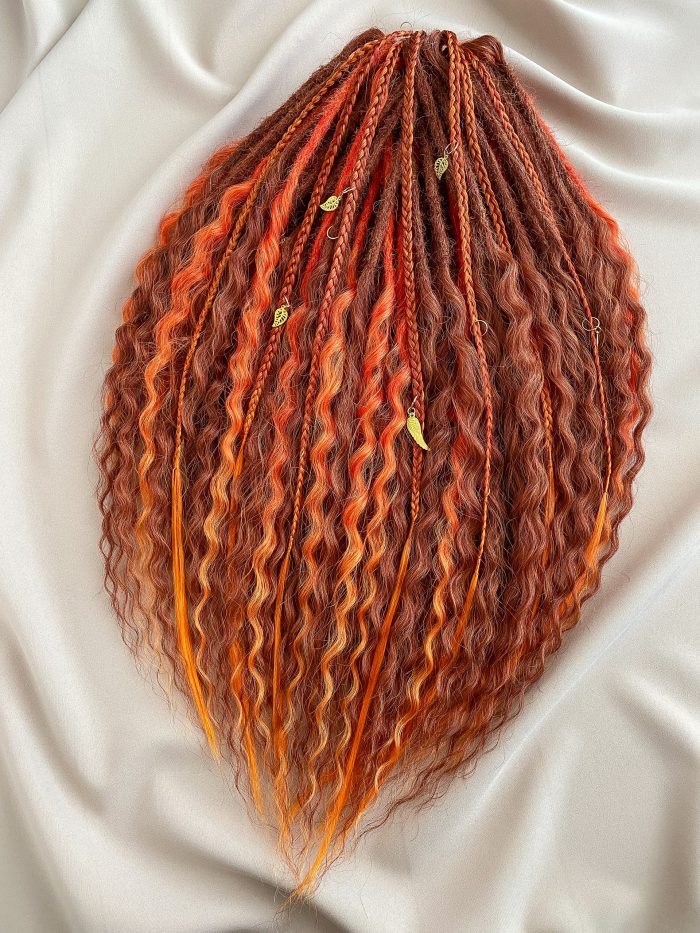 Rothaarige lockige Dreadlocks Foto 02