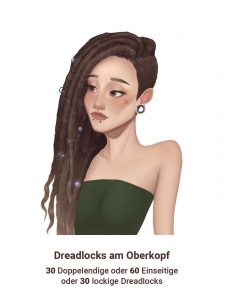 Dreadlocks am Oberkopf