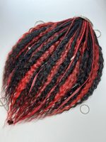 Red Black Curly Dreadlocks