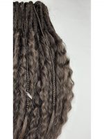 Dunkelbraune lockige Dreadlocks 11