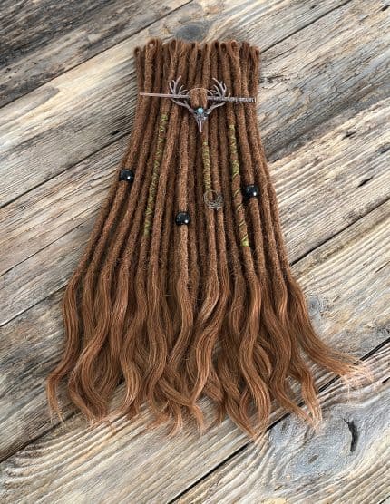 Ginger red human hair dreadlocks front view – DaddyDread