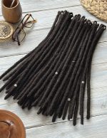 Natural Dreadlock Extensions – Classic Jet Black