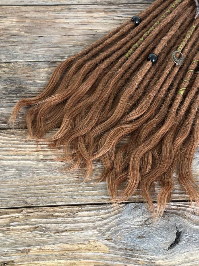 24 inch ginger red dreadlocks styled look – natural hair