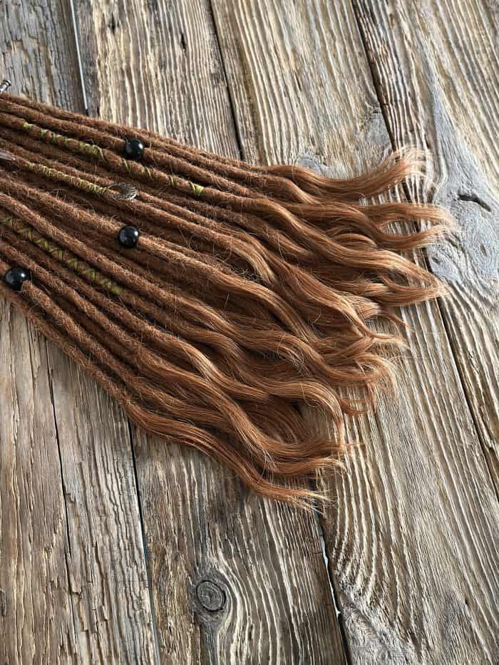 Ginger red natural dreadlocks with beads – DaddyDread