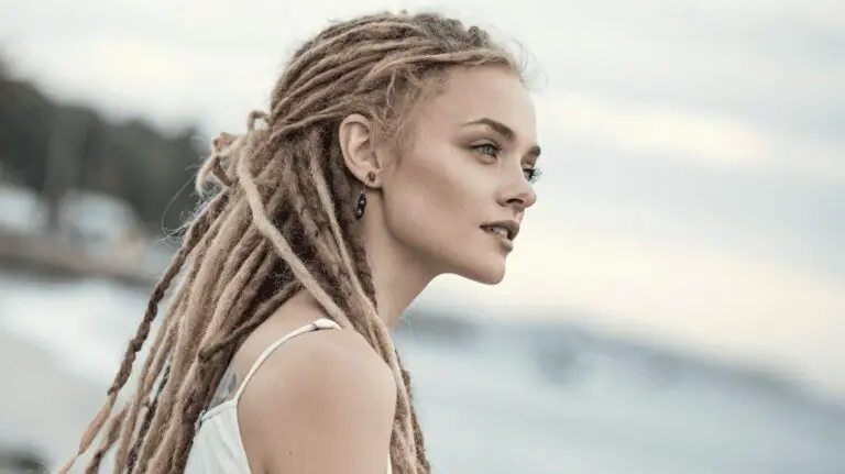 Extensiones de dreadlocks naturales instaladas en cabello largo