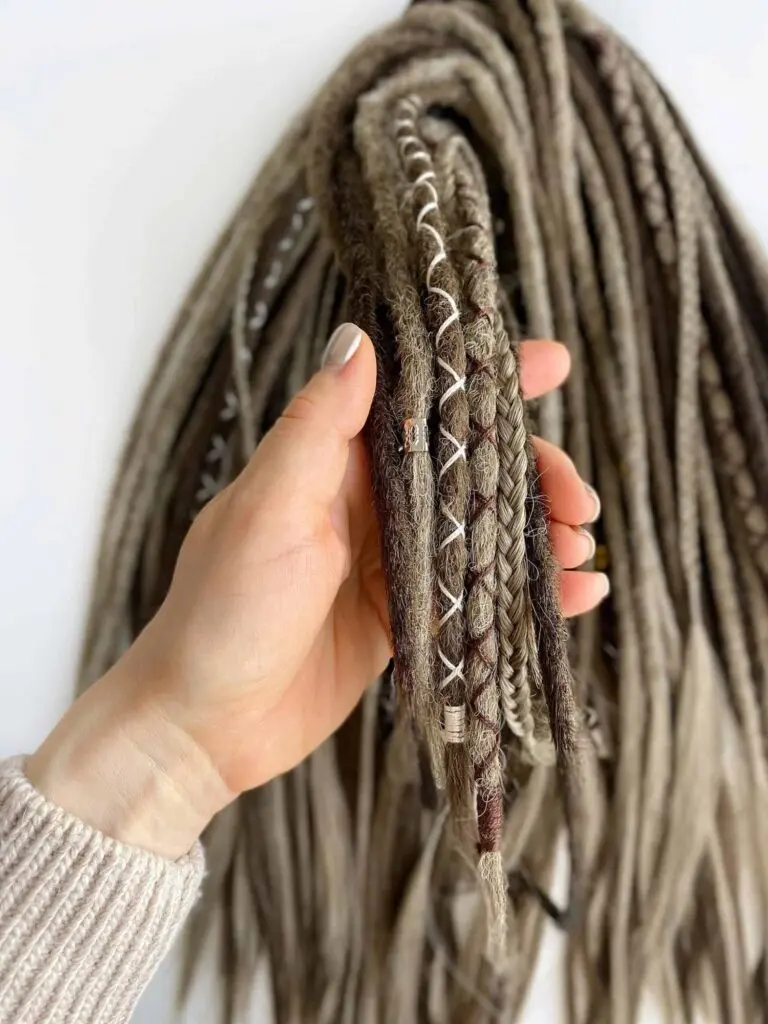 Brown Wheat Boho Smooth Dread Extensions, Crochet Dreadlock Extensions