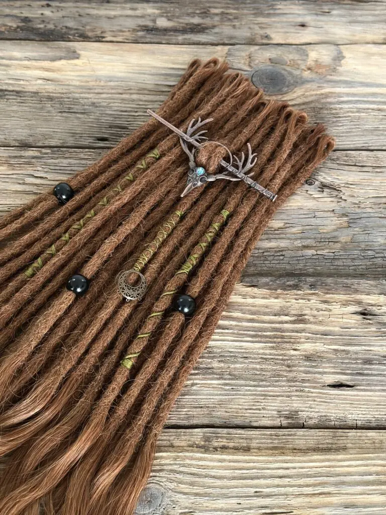 Ginger Copper Human Hair Dread Extensions