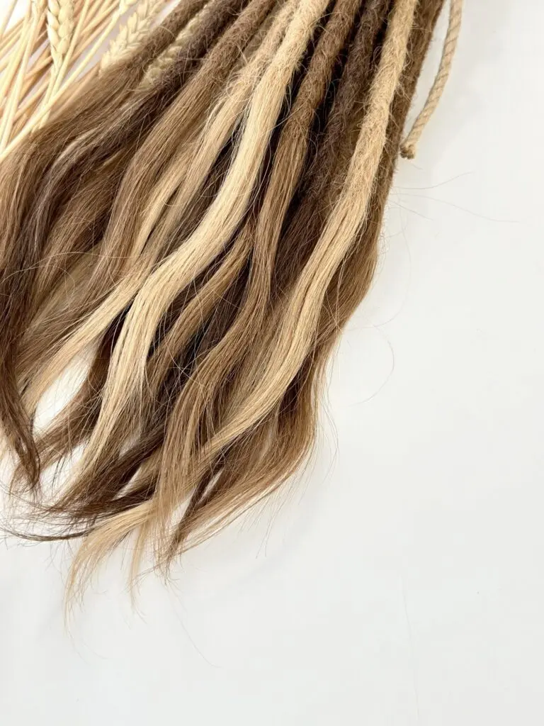 Brown & Sandy Blonde Mix Human Hair Dread Extensions