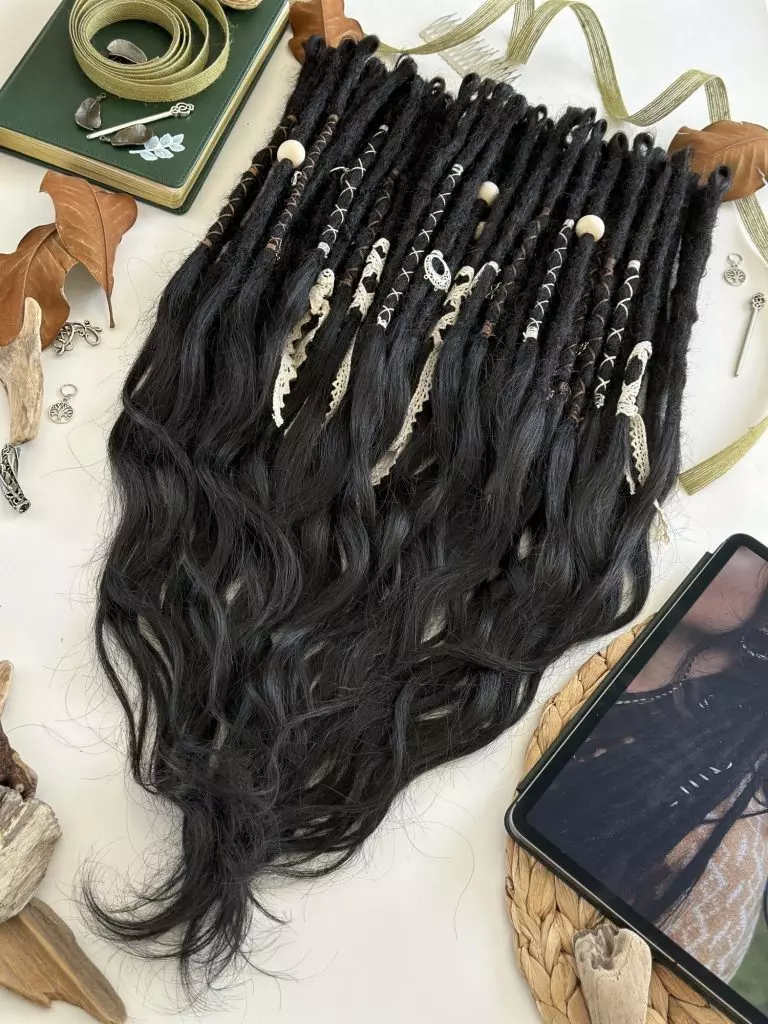 Black Boho Curly Dread Extensions