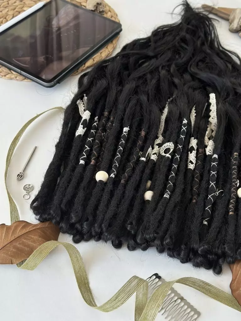 Black Boho Curly Dread Extensions