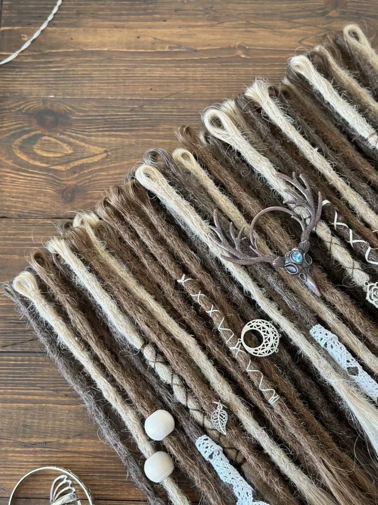 Blonde Brown Boho Curly Dread Extensions