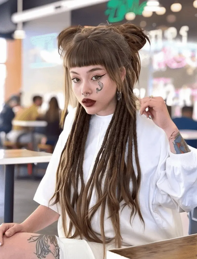 Medium Brown Human Hair Dread Extensions