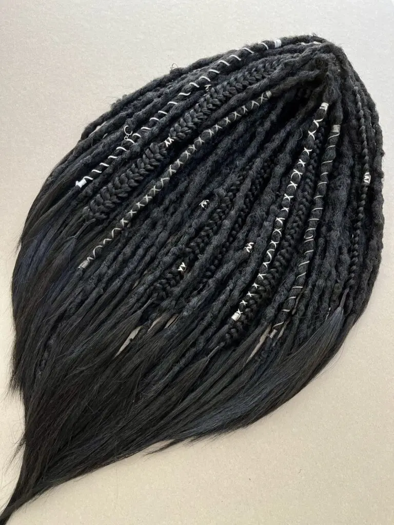 Raven Black Textured Dread Extensions