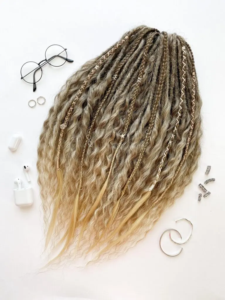 Curly Dreads – Light Brown to Blonde