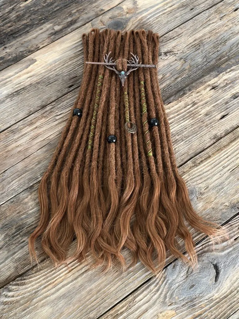 Ginger Copper Human Hair Dread Extensions