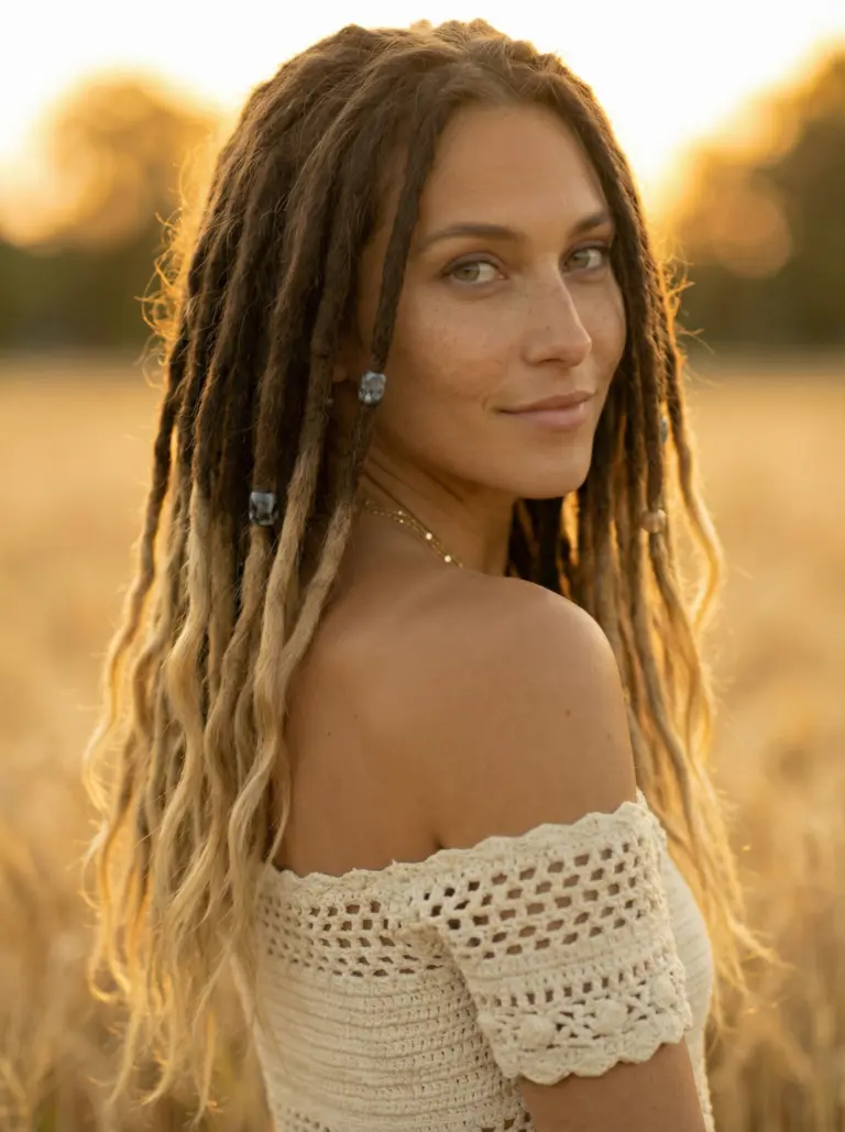 Brown to Blonde Ombre Human Hair Dread Extensions