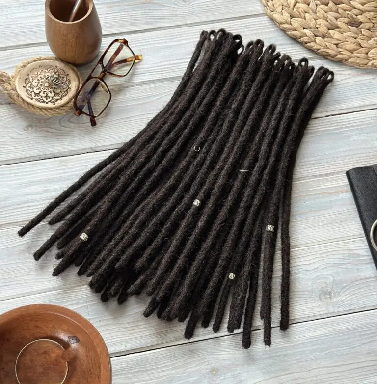 Classic Black Human Hair Dread Extensions with Blunt Ends