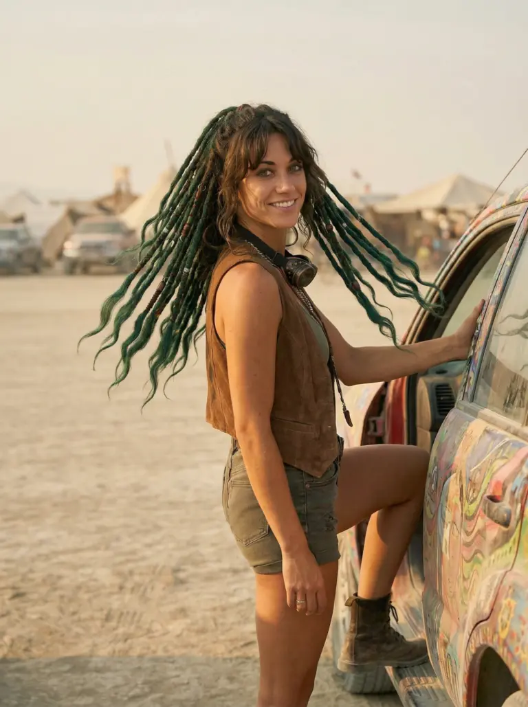 Forest Green Human Hair Dread Extensions