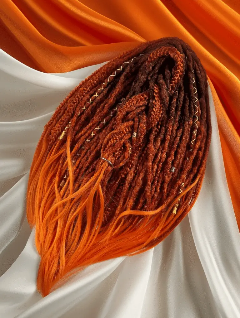 Ginger Copper Ombre Fox Textured Dread Extensions