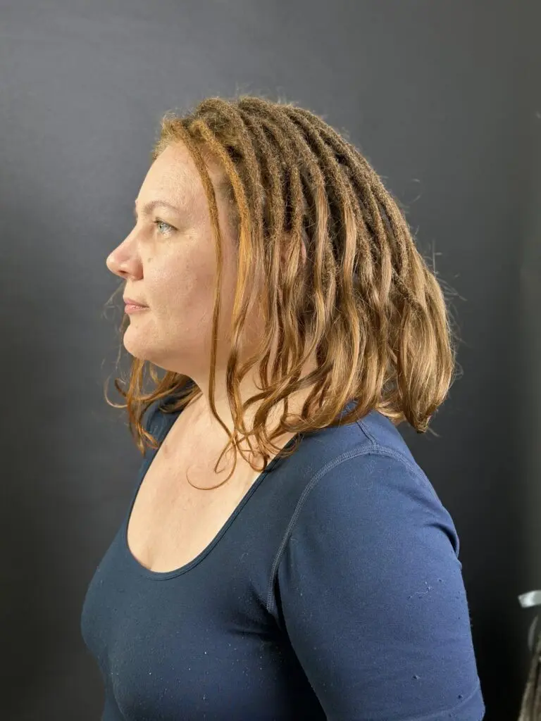 63 Naturdreads ohne Extensions — Ganzer Kopf aus Eigenhaar