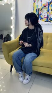 Black Grey Ombre Textured Dread Extensions — Temporary Back Install