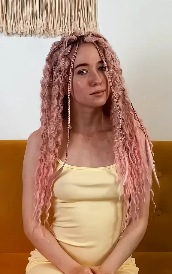 50 DE Lockige Dreadlocks mit 55 cm — Voluminöse Ganzkopf-Installation