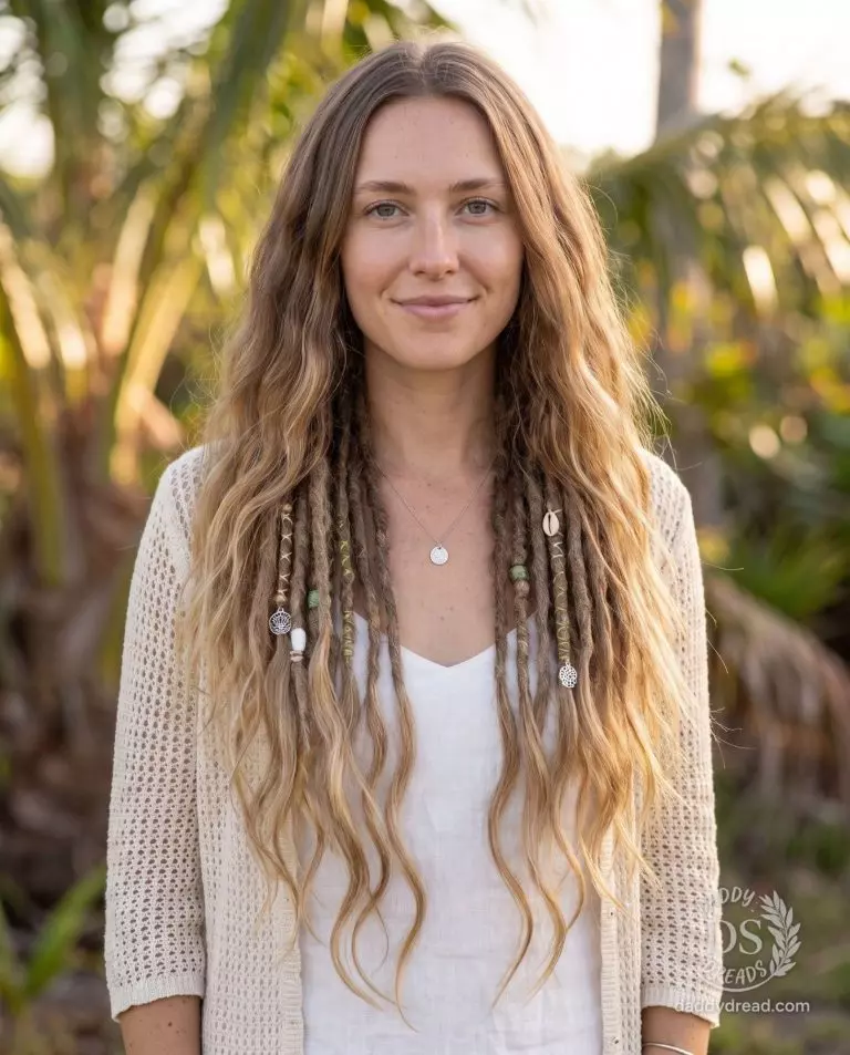 Light Brown Virgin Slavic Hair Dread Extensions